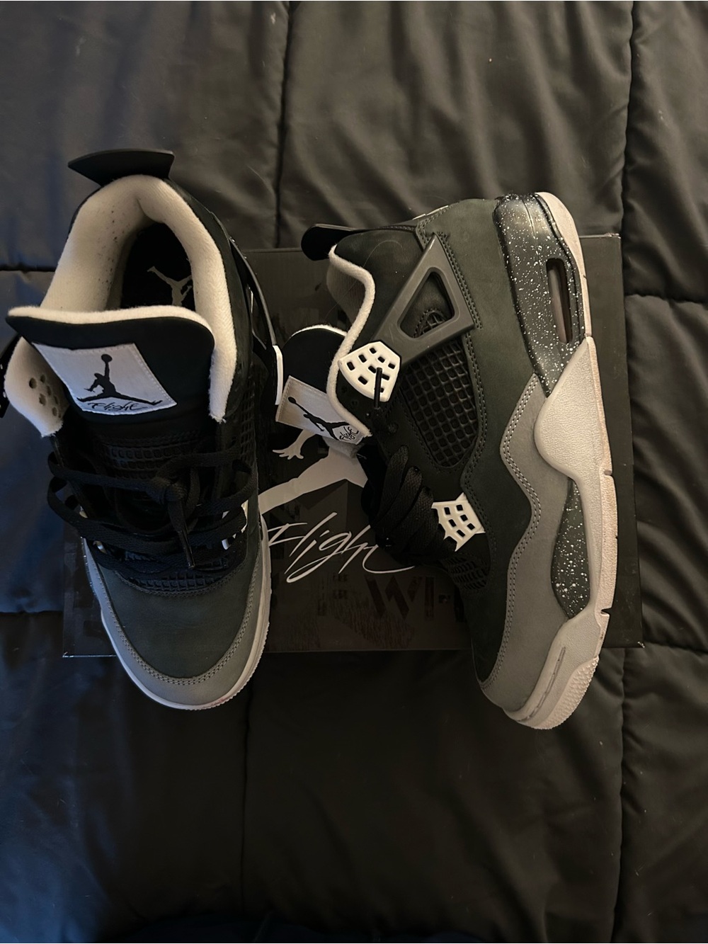 Men’s Jordan “Fear” 4 Black/Gray Sneakers